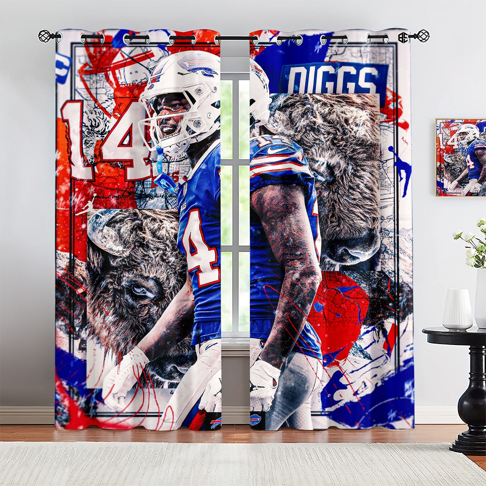 Stefon Marsean Diggs Blackout Curtains Drapes for Window Treatment Set