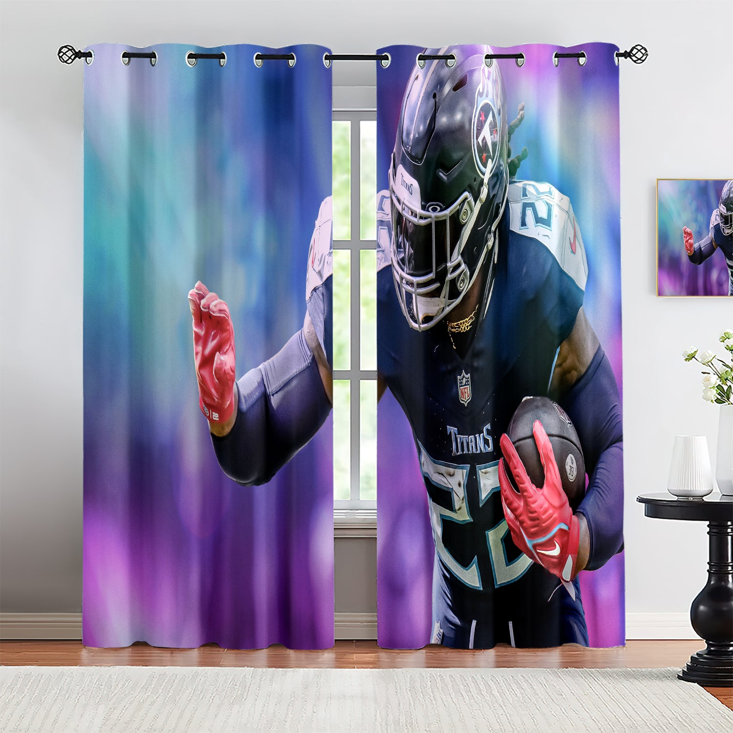 Derrick Henry Blackout Curtains Drapes for Window Treatment Set