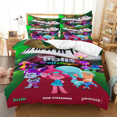 2025 New Trolls The Beat Goes On Duvet Cover Quilt Case Pillowcase Bedding Set Without Filler