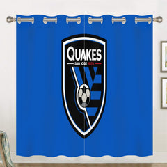 San Jose Soccer Earthquakes Blackout Curtains Drapes For Window Treatment Set