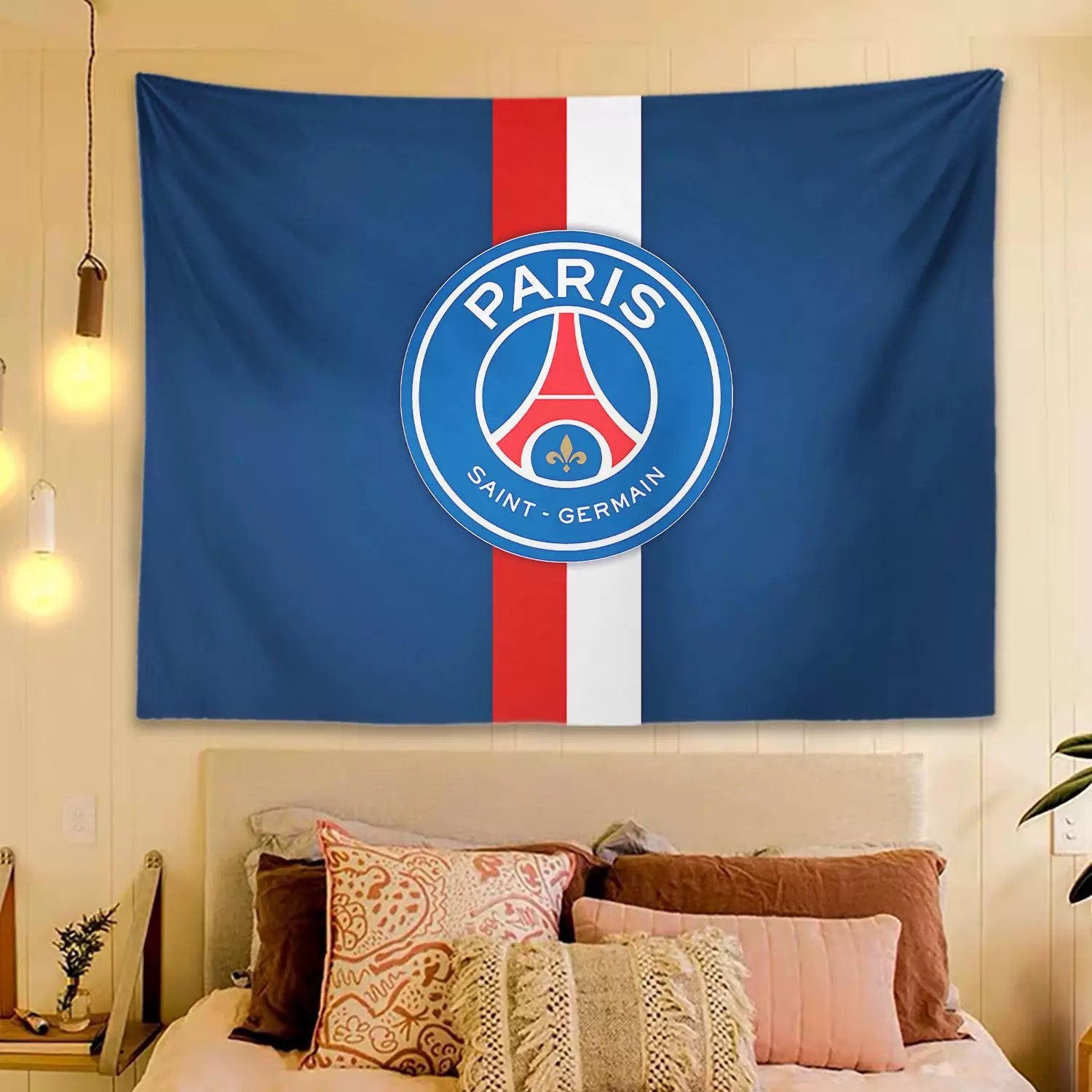 2025 New Paris Saint Germain Football Club Wall Decor Hanging Tapestry Home Bedroom Living Room Decoration Wall Decor
