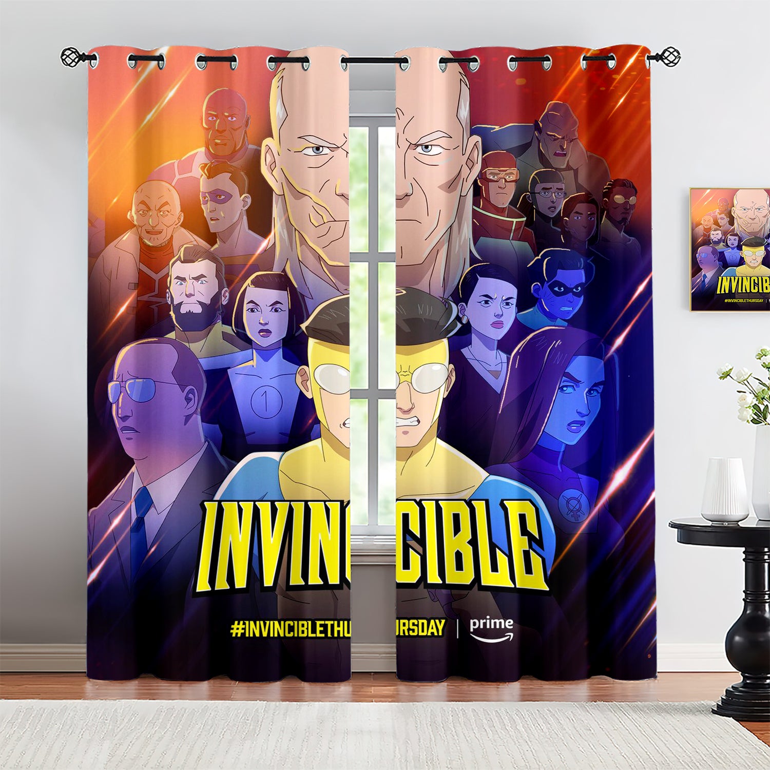 Invincible Season Blackout Curtains Drapes for Window Treatment Set