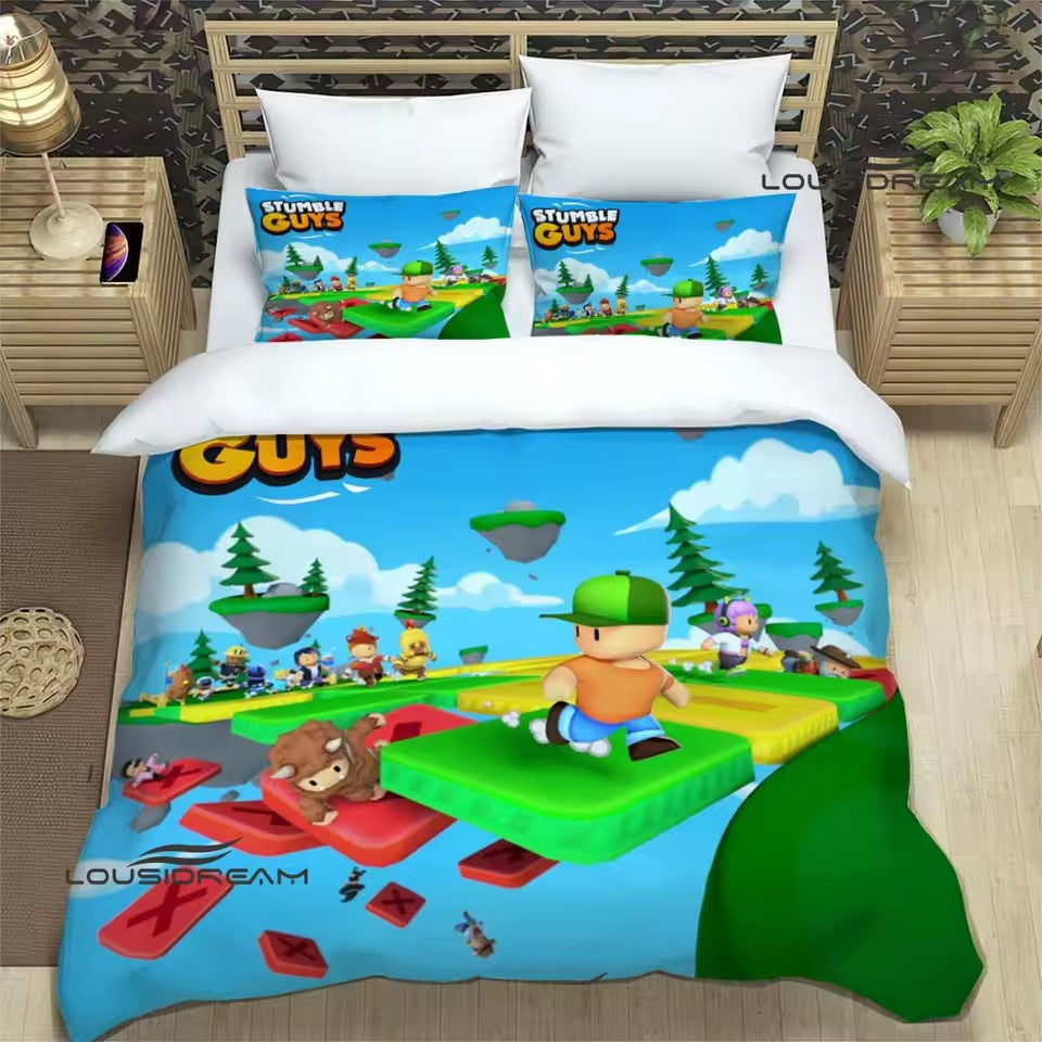 Stumble Guys Bedding Set Quilt Cover Without Filler