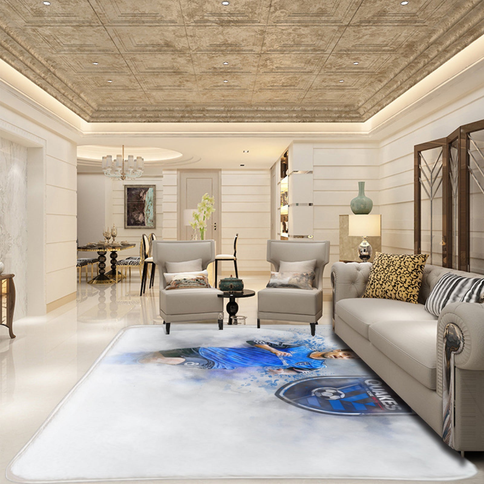 San Jose Soccer Earthquakes Carpet Living Room Bedroom Mats Kitchen Bathroom Rugs