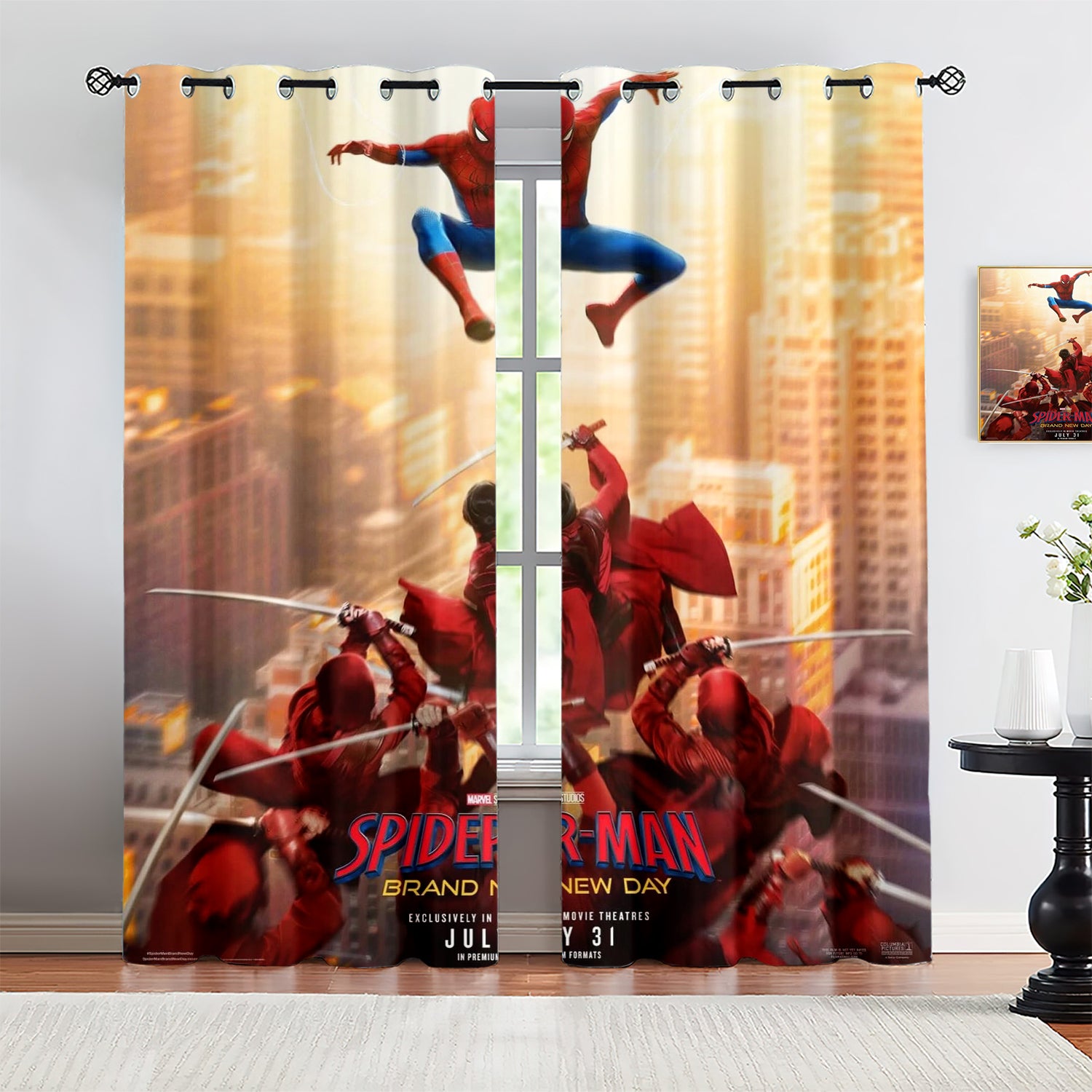 2026 Spiderman Brand New Day  Blackout Curtains Drapes For Window Treatment Set