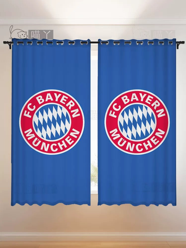2025 New Bayern Munich Football Club Curtains Blackout Window Treatments Drapes Room Decor