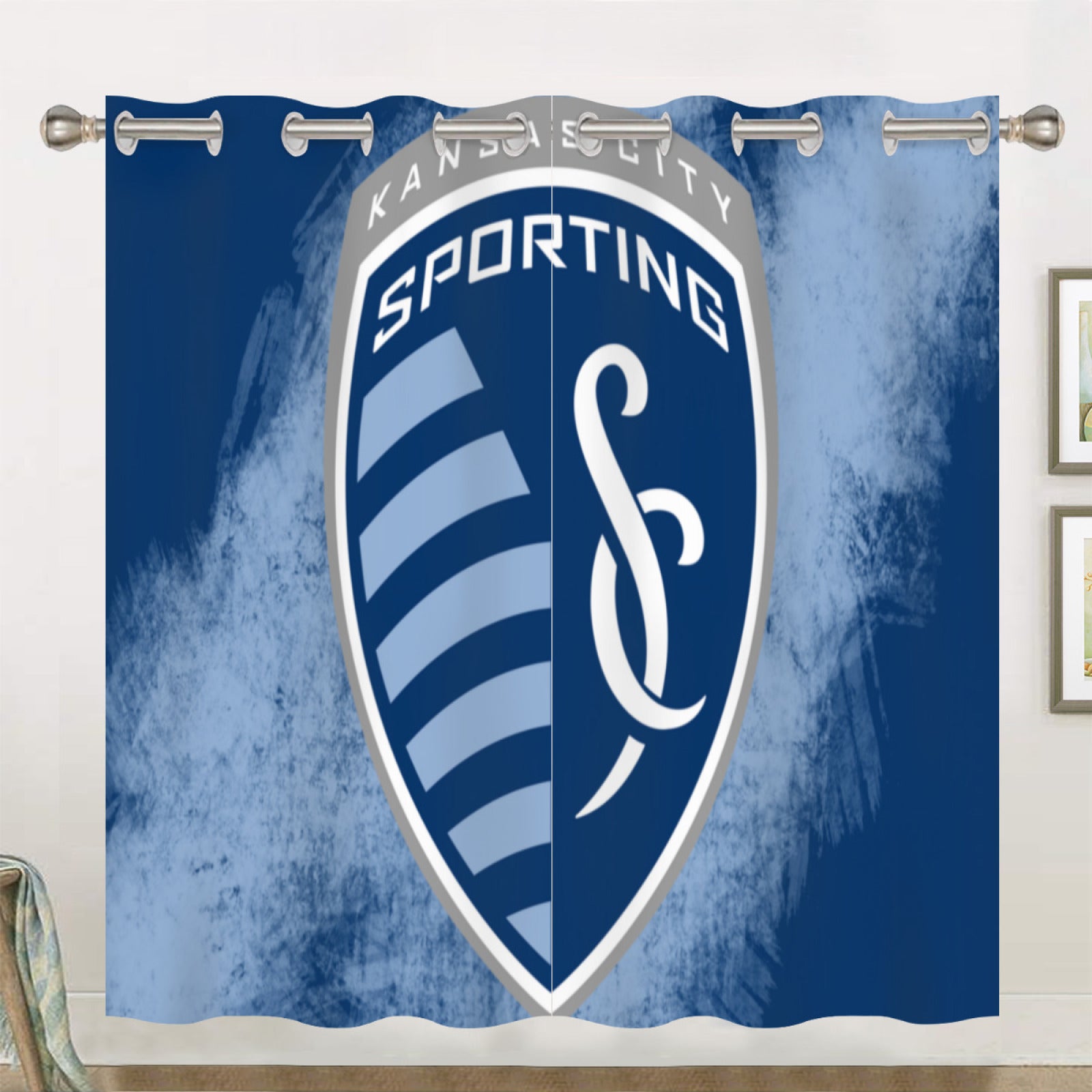Sporting Soccer Kansas City Blackout Curtains Drapes For Window Treatment Set