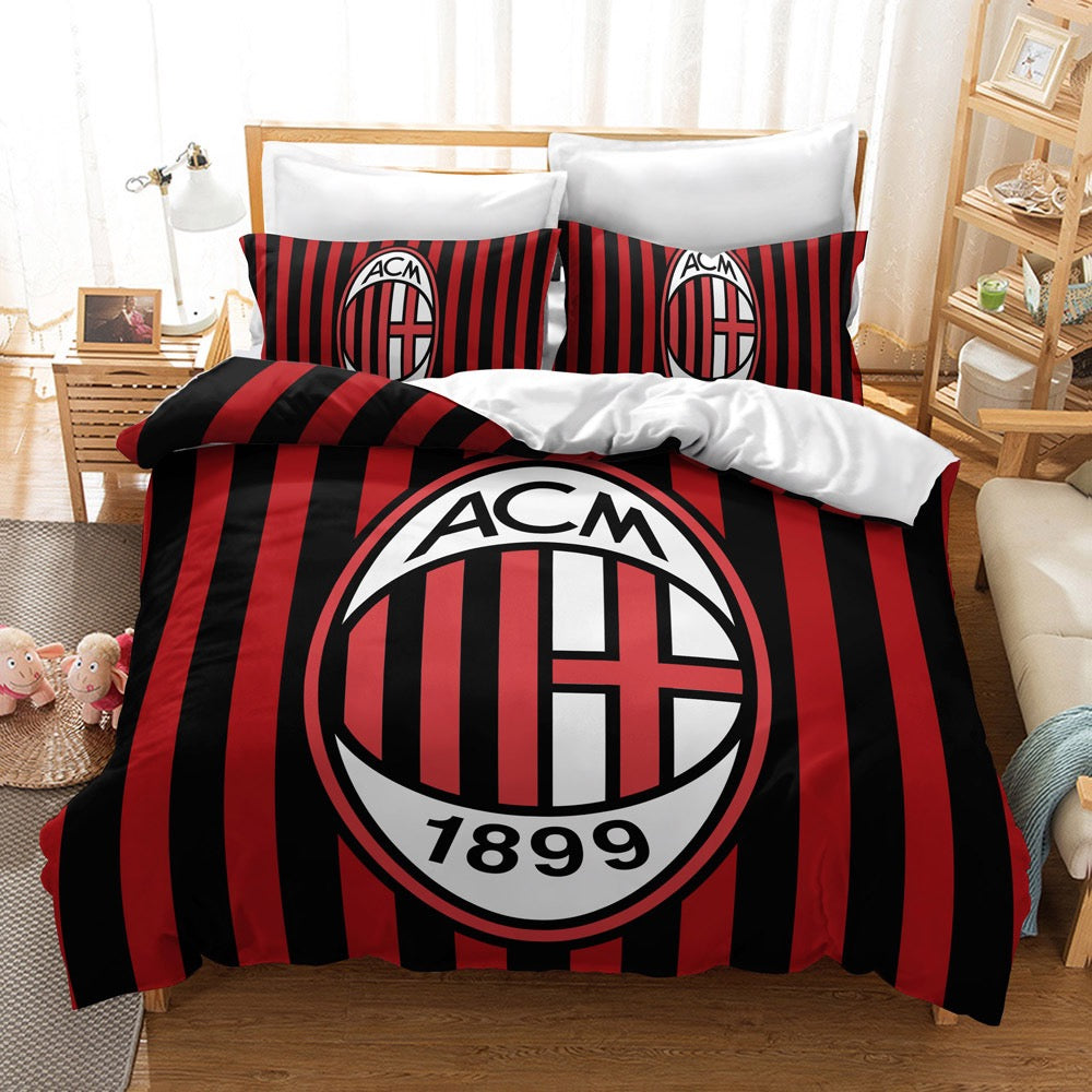 2025 NEW AC Milan Football Club Bedding Set Quilt Duvet Covers Bedding Sets Without Filler