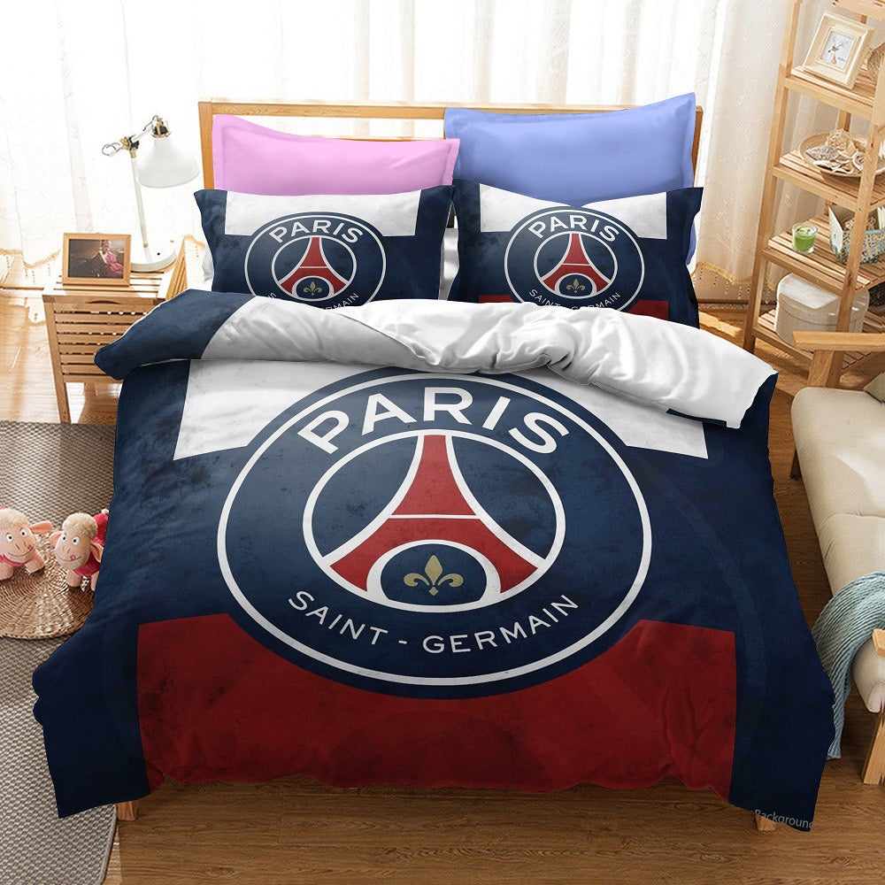 2025 NEW  Paris Saint Germain Football Club Bedding Set Quilt Duvet Covers Bedding Sets Without Filler