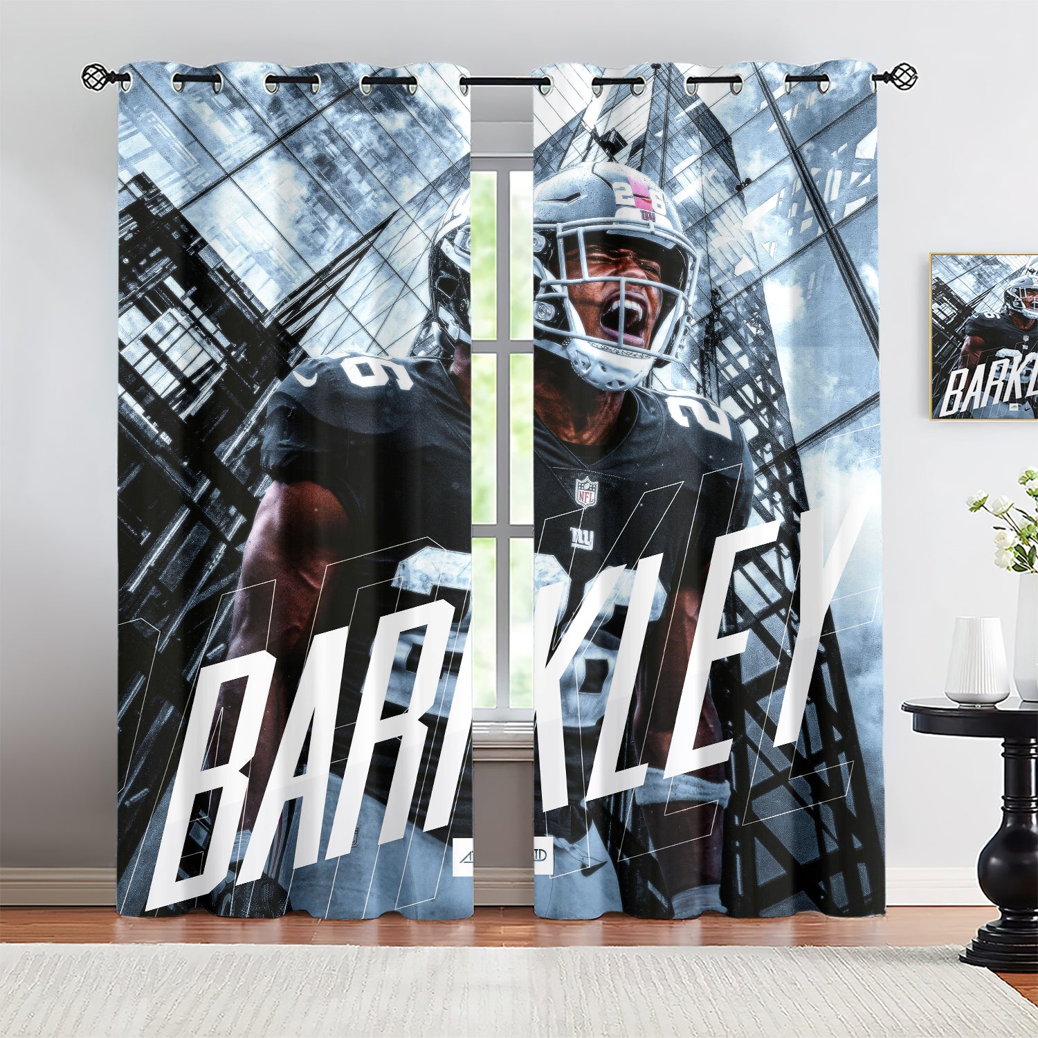Saquon Barkley Blackout Curtains Drapes for Window Treatment Set