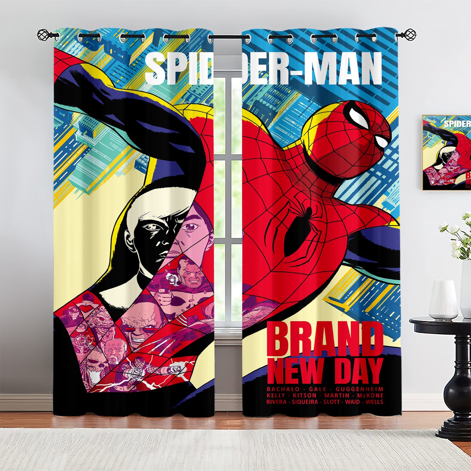 2026 Spiderman Brand New Day  Blackout Curtains Drapes For Window Treatment Set