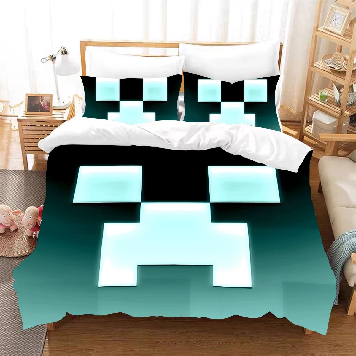 2025 New Minecraft Duvet Cover Quilt Case Pillowcase Bedding Set Without Filler