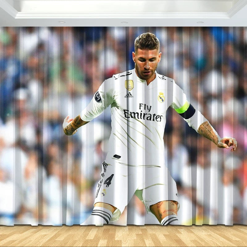 2025 New Real Madrid Football Club Curtains Blackout Window Treatments Drapes Room Decor