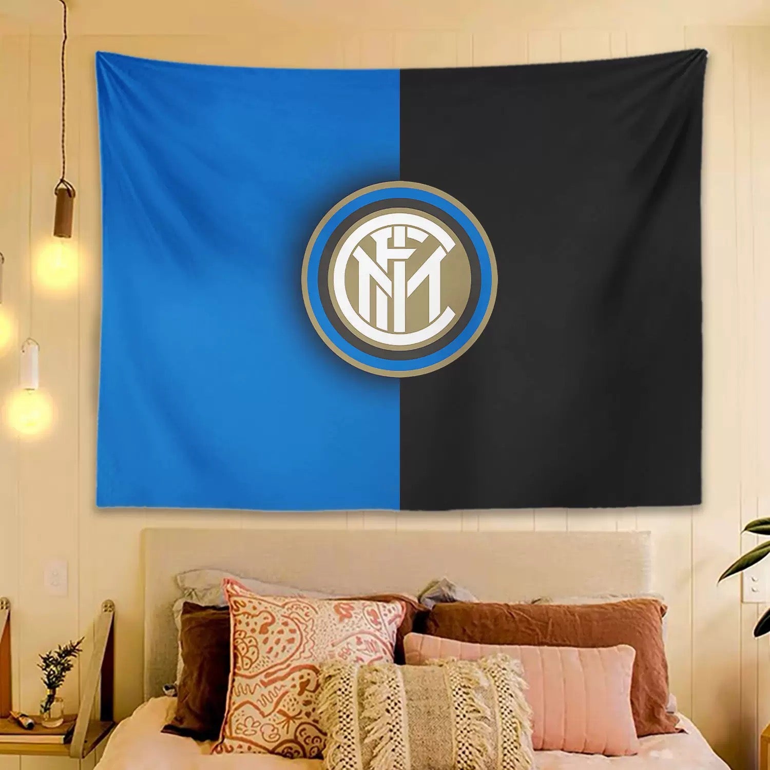 2025 New Internazionale Milano Football Club Wall Decor Hanging Tapestry Home Bedroom Living Room Decoration Wall Decor
