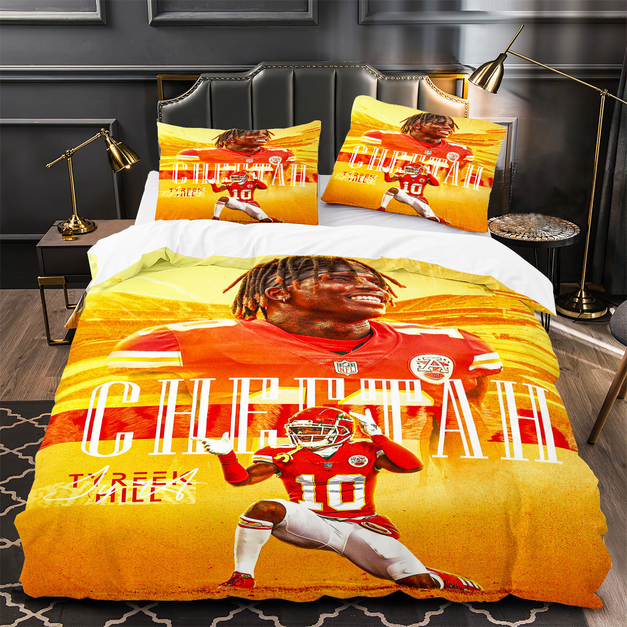 Tyreek Hill Rugby Football Player Duvet Cover Quilt Case Pillowcases
