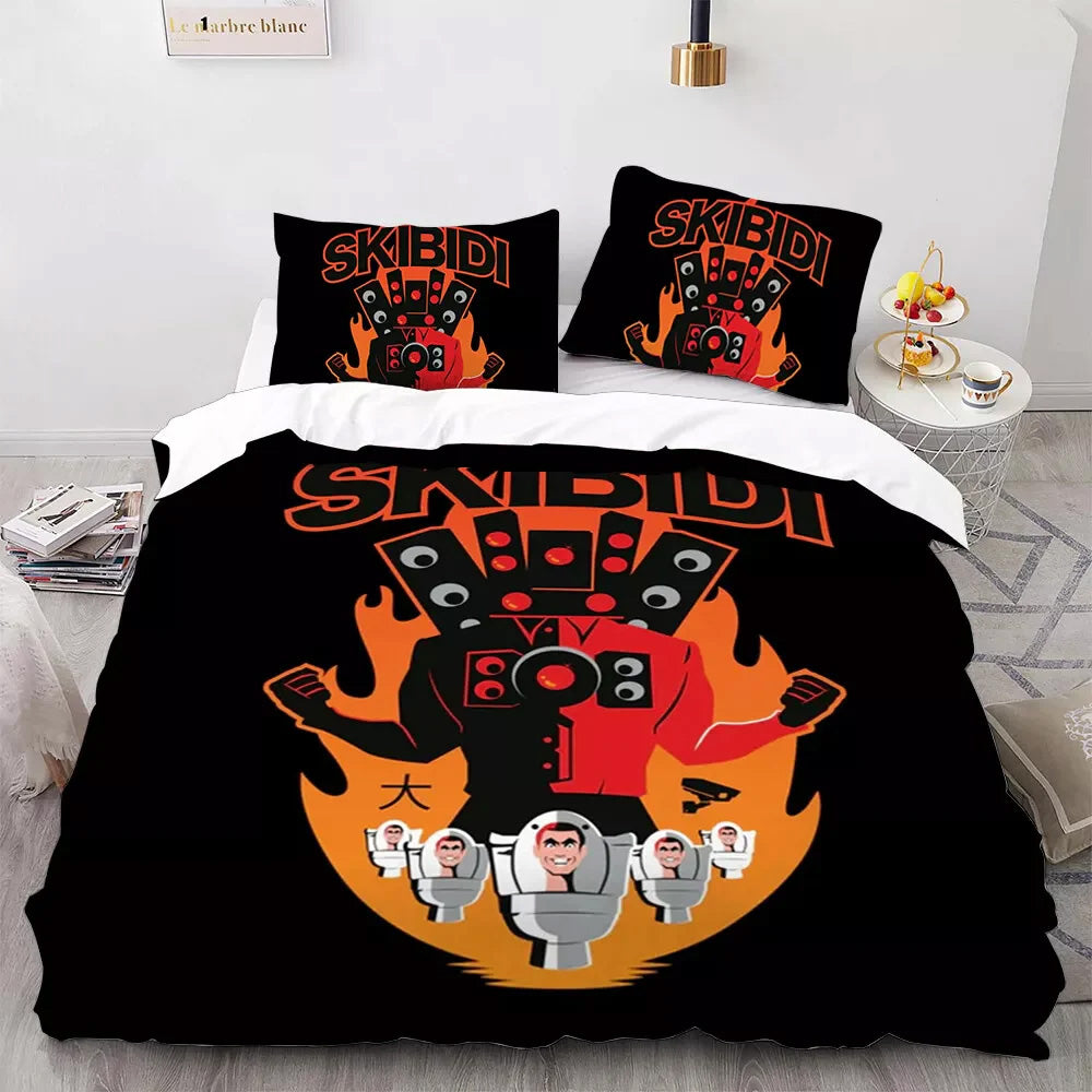 2025 NEW Skibidi Toilet Bedding Set Quilt Duvet Covers Bedding Sets