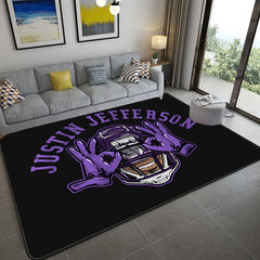 Justin Jefferson Football Rugby Player Rugby Carpet Living Room Bedroom Mats Kitchen Bathroom Rugs