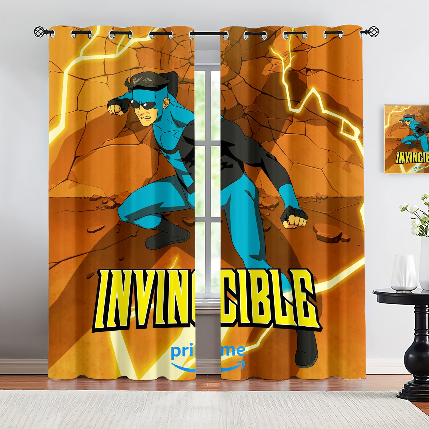 Invincible Season Blackout Curtains Drapes for Window Treatment Set