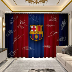 2025 New Barcelona Football Club Curtains Blackout Window Treatments Drapes Room Decor