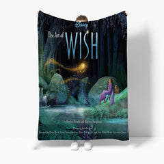 Wish  3D Printed Plush Blanket Flannel Fleece Throw Warm Gift for Kids Adults Home Office