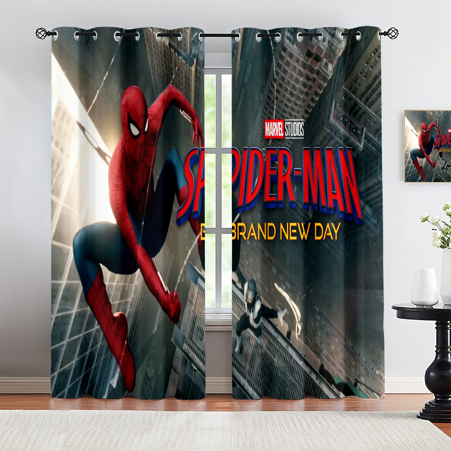 2026 Spiderman Brand New Day  Blackout Curtains Drapes For Window Treatment Set