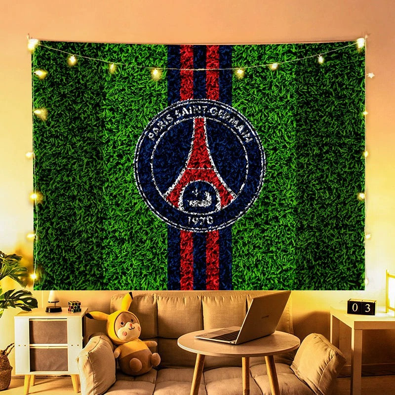 2025 New Paris Saint Germain Football Club Wall Decor Hanging Tapestry Home Bedroom Living Room Decoration Wall Decor