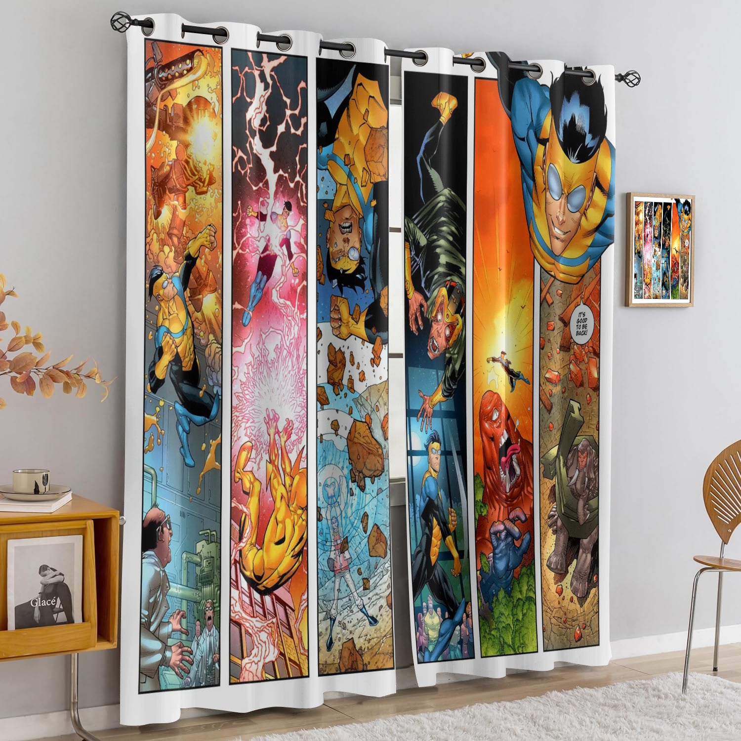 Invincible Season Blackout Curtains Drapes for Window Treatment Set