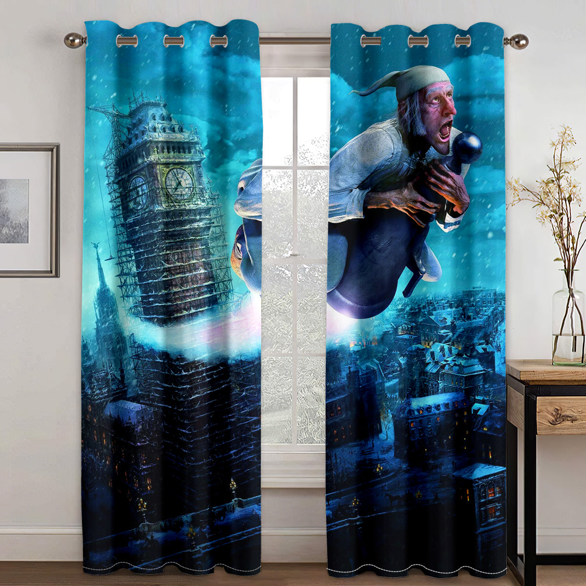 A Christmas Carol Curtains Blackout Window Treatments Drapes Room Decor