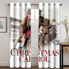 A Christmas Carol Curtains Blackout Window Treatments Drapes Room Decor