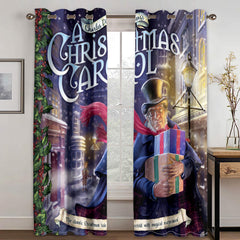 A Christmas Carol Curtains Blackout Window Treatments Drapes Room Decor