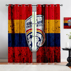 Adelaide United Soccer Blackout Curtains Drapes for Window Treatment Set