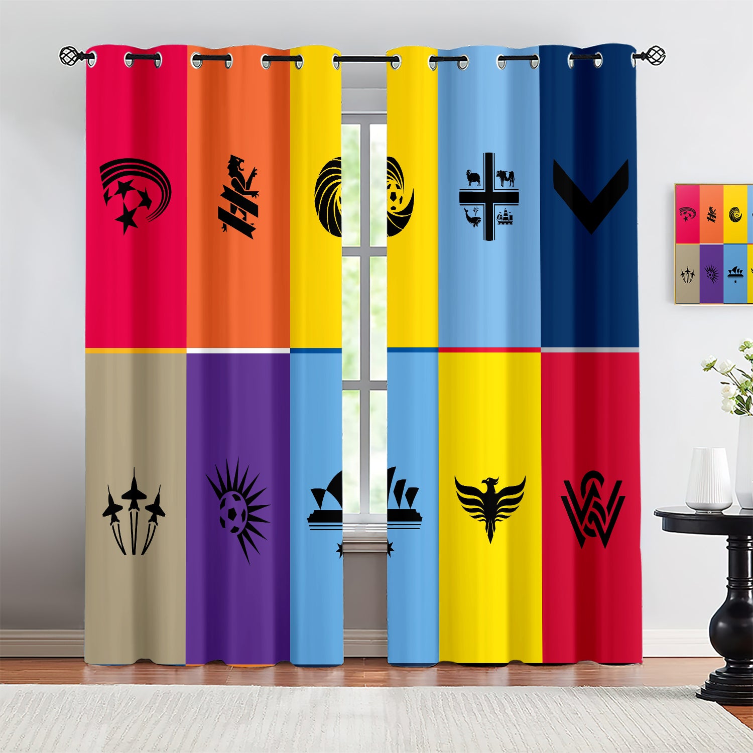 Adelaide United Soccer Blackout Curtains Drapes for Window Treatment Set