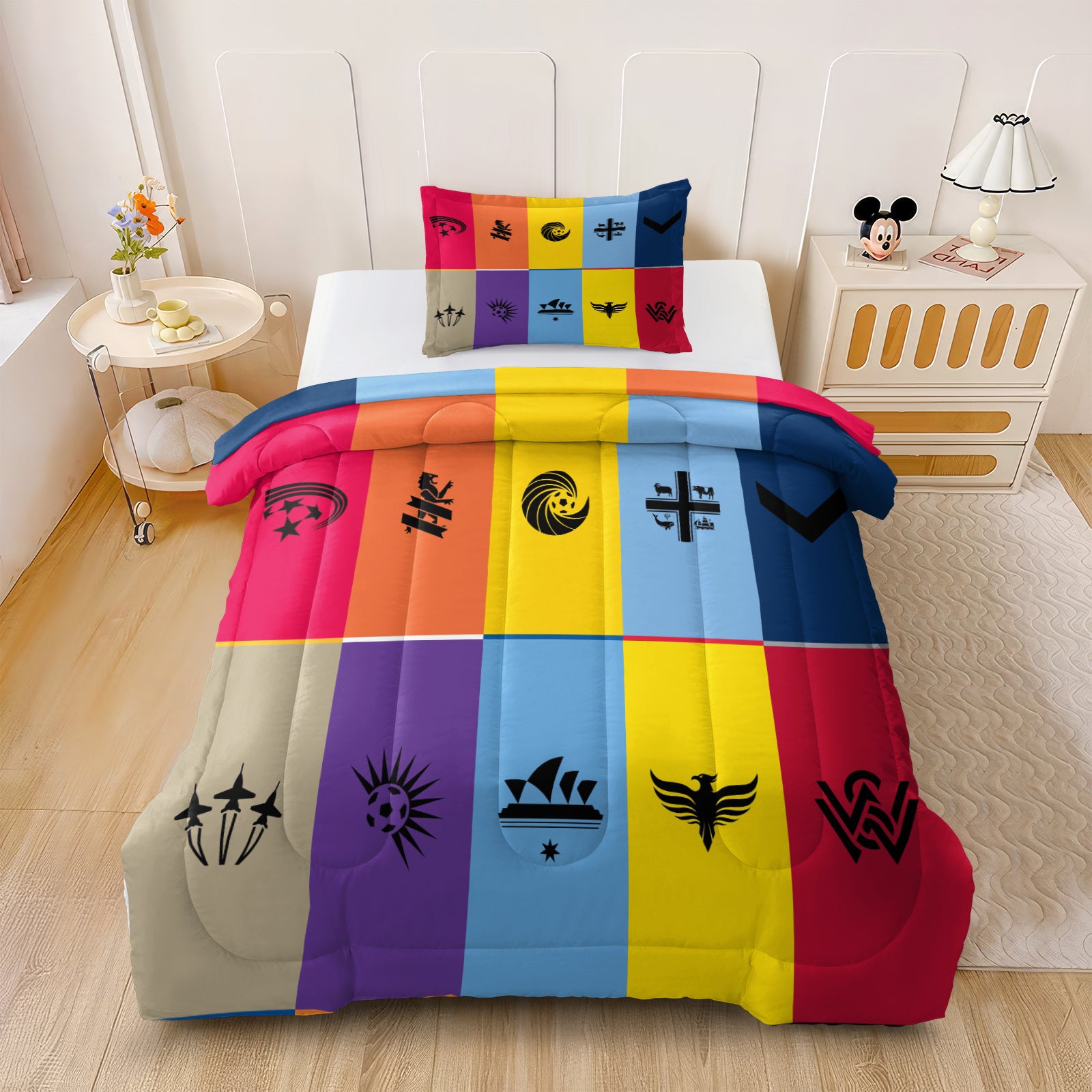 Adelaide United Soccer Comforter Pillowcase Sets Blanket All Season Reversible Quilted Duvet