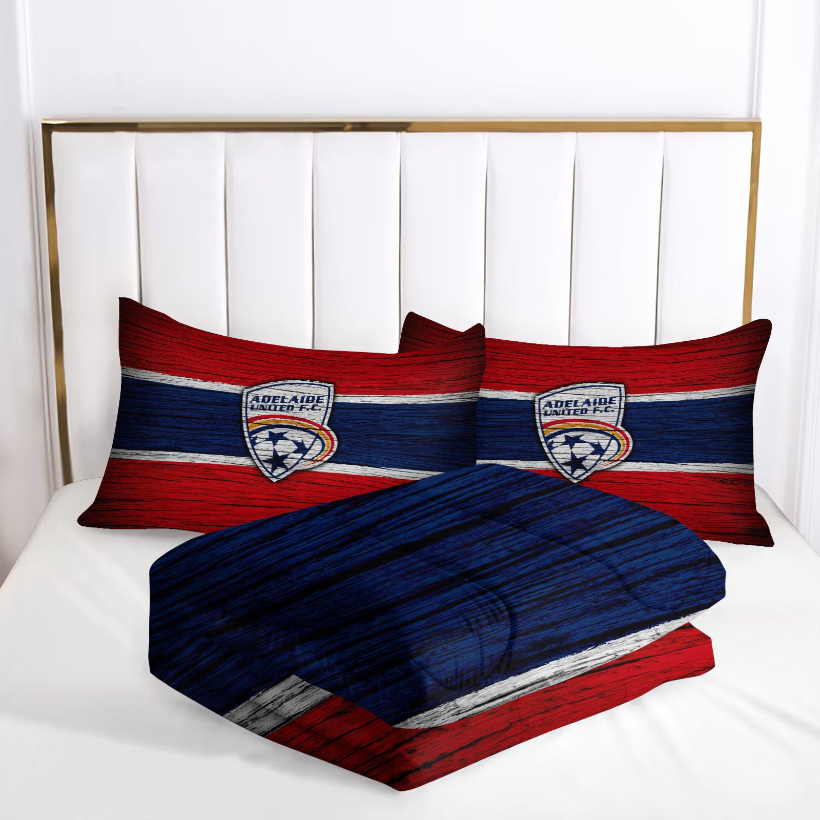Adelaide United Soccer Comforter Pillowcase Sets Blanket All Season Reversible Quilted Duvet