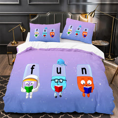 Alphablocks‌ Duvet Cover Quilt Case Pillowcase Bedding Set Without Filler