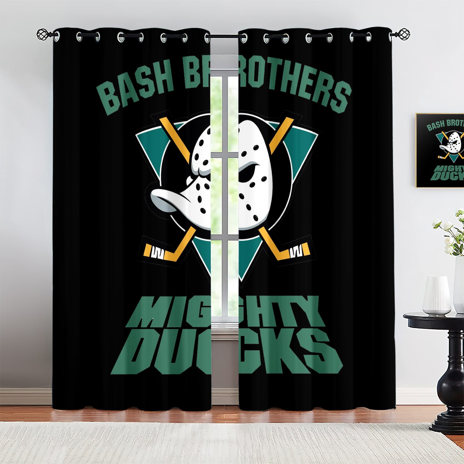 Anaheim Ducks Blackout Curtains Drapes For Window Treatment Set