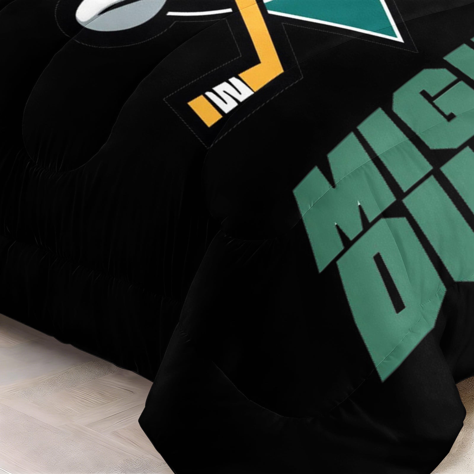 Anaheim Ducks Hockey League Comforter Pillowcase Sets Blanket All Season Reversible Quilted Duvet