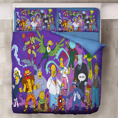 Anime The Simpsons Duvet Cover Quilt Cover Pillowcase Bedding Set