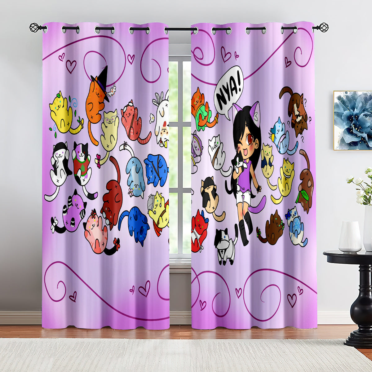 Aphmau  Blackout Curtains Drapes for Window Treatment Set