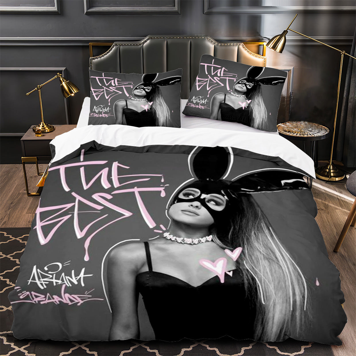Ariana Grande Duvet Cover Quilt Case Pillowcase Bedding Set Without Filler
