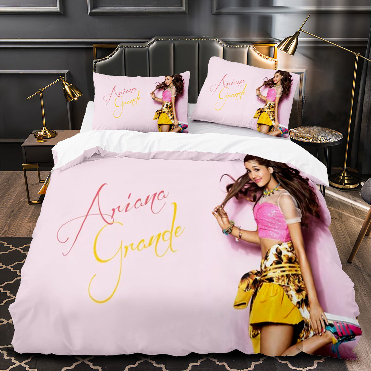 Ariana Grande Duvet Cover Quilt Case Pillowcase Bedding Set Without Filler