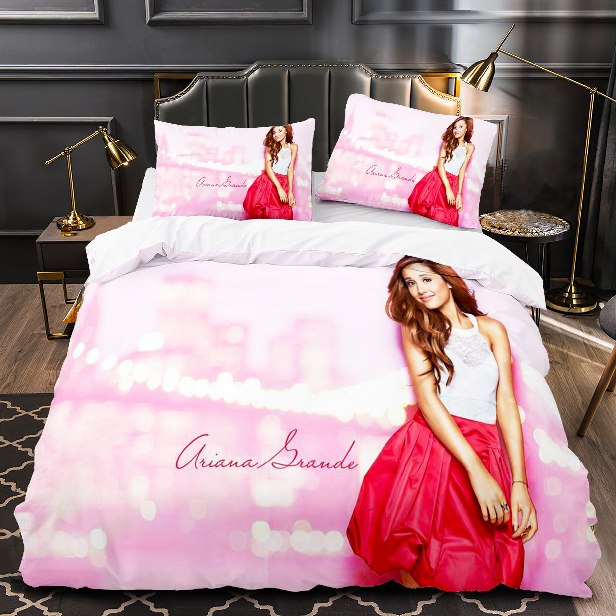 Ariana Grande Duvet Cover Quilt Case Pillowcase Bedding Set Without Filler