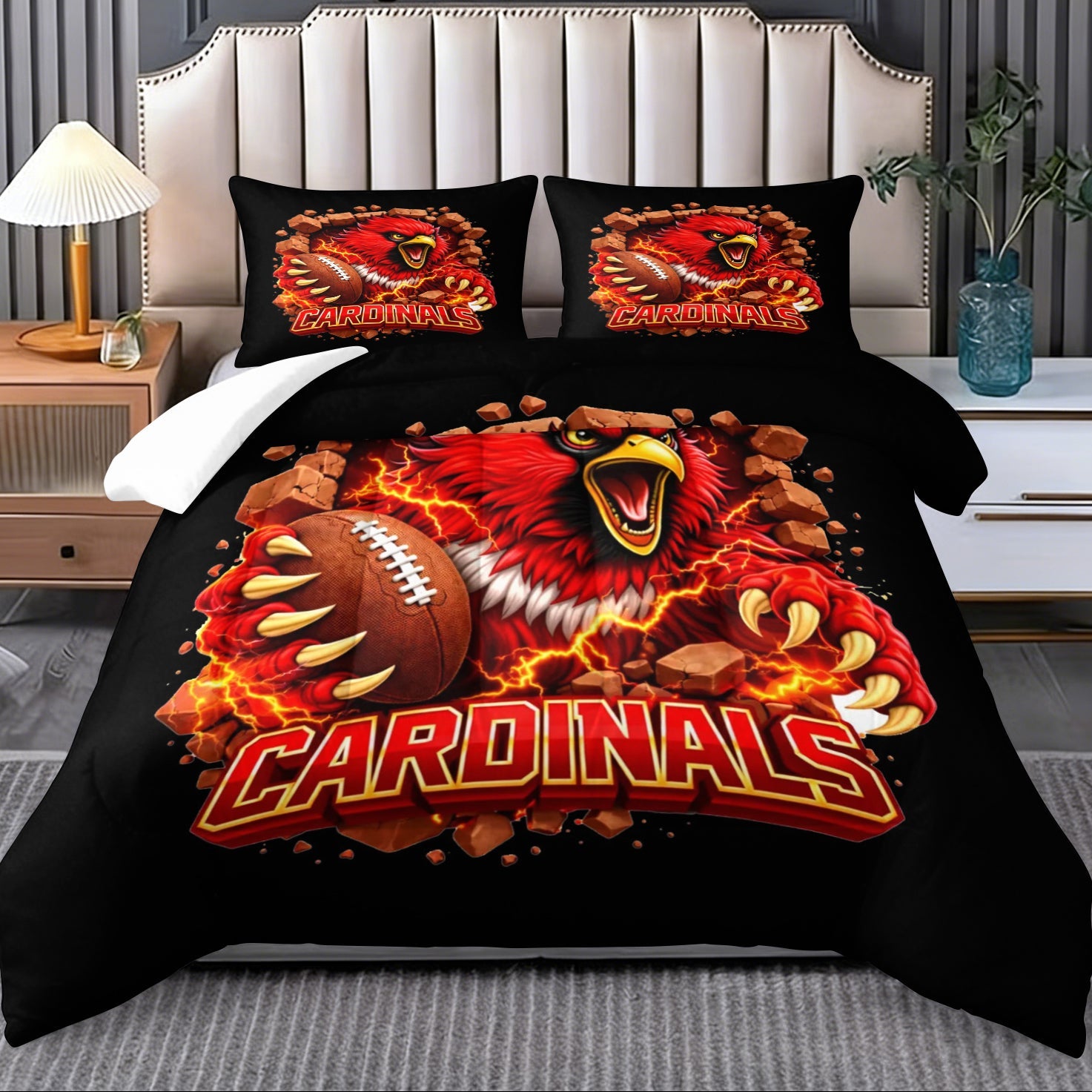 Arizona Cardinals Comforter Pillowcase Sets Blanket All Season Reversible Quilted Duvet