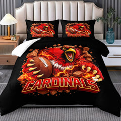 Arizona Cardinals Comforter Pillowcase Sets Blanket All Season Reversible Quilted Duvet
