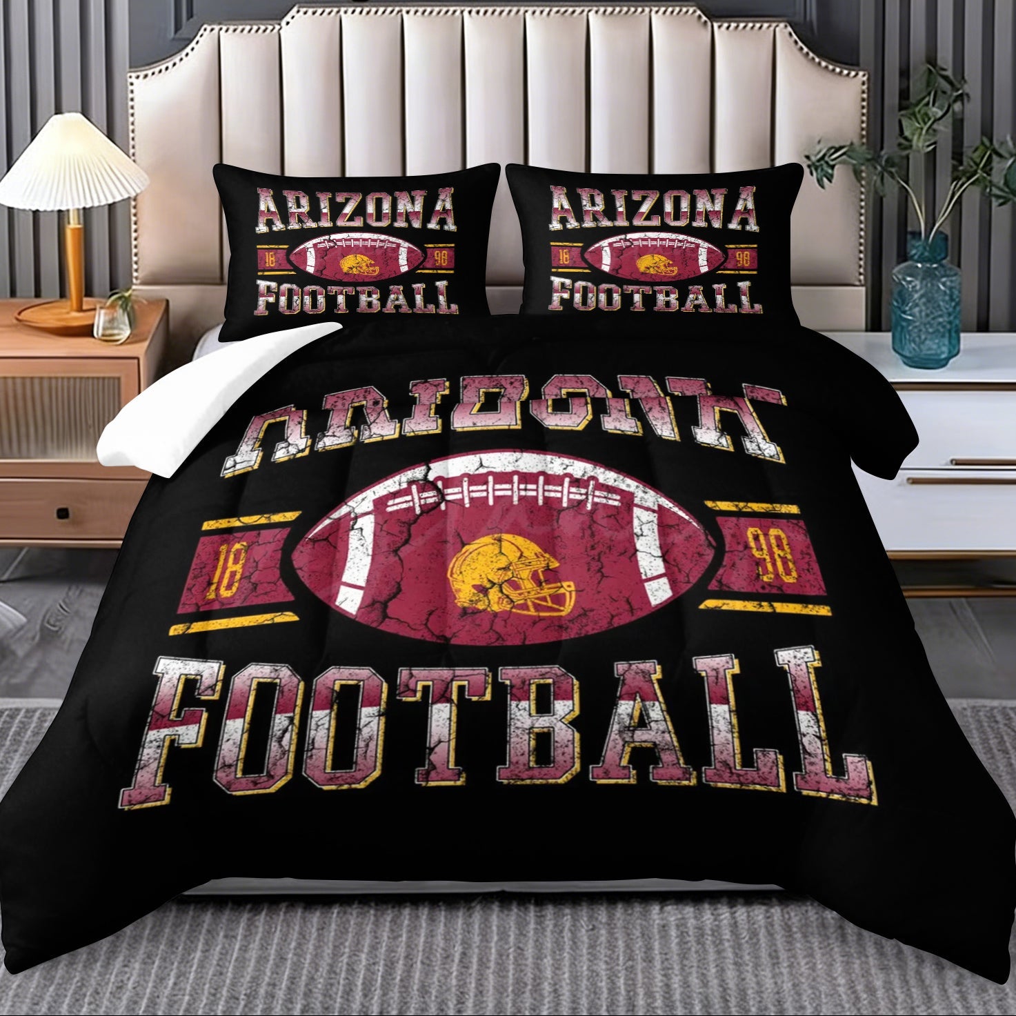 Arizona Cardinals Comforter Pillowcase Sets Blanket All Season Reversible Quilted Duvet