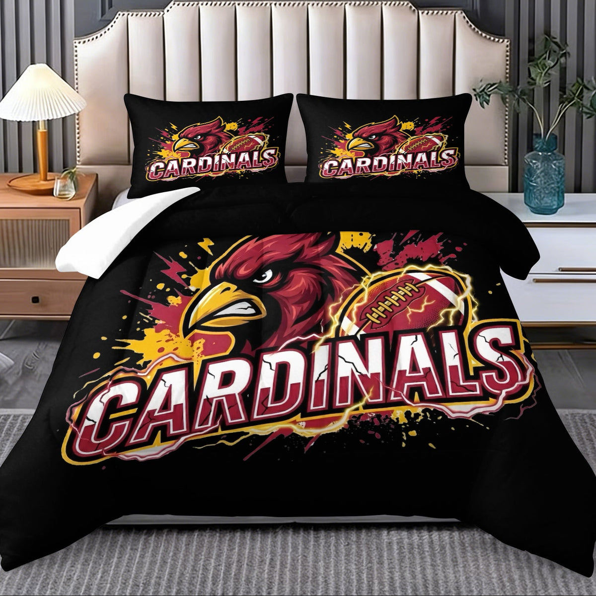 Arizona Cardinals Comforter Pillowcase Sets Blanket All Season Reversible Quilted Duvet
