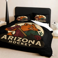 Arizona Coyotes Hockey League Comforter Pillowcase Sets Blanket All Season Reversible Quilted Duvet