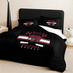 Arizona Coyotes Hockey League Comforter Pillowcase Sets Blanket All Season Reversible Quilted Duvet