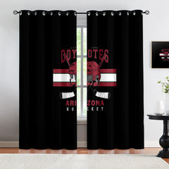Arizona Coyotes Blackout Curtains Drapes For Window Treatment Set
