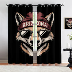 Arizona Coyotes Blackout Curtains Drapes For Window Treatment Set